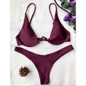 Zaful Swim - Burgundy Sexy Bikini Zaful Swim - Burgundy Sexy Bikini